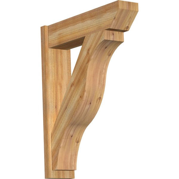 Ekena Millwork Funston Slat Rough Sawn Outlooker, Western Red Cedar, 8"W x 32"D x 40"H OUT08X32X40FST06RWR - main